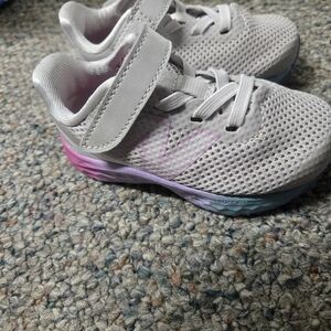 New Balance Infant Girls Slip On And Fasten Sneakers Tennis Shoes Grey Size 5